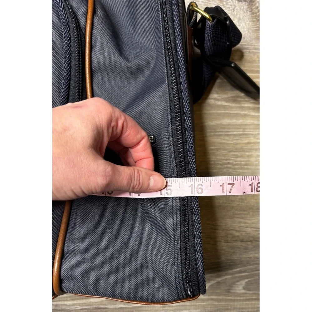 Samsonite Navy Blue Canvas‎ Small Shoulder Bag Carry On Travel Luggage